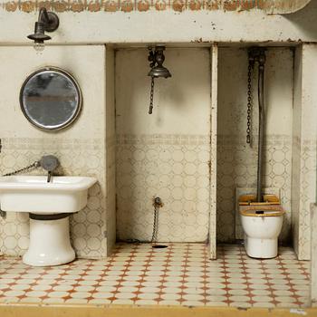 Märklin, Bathroom interiors 2 pcs. Early 20th century.
