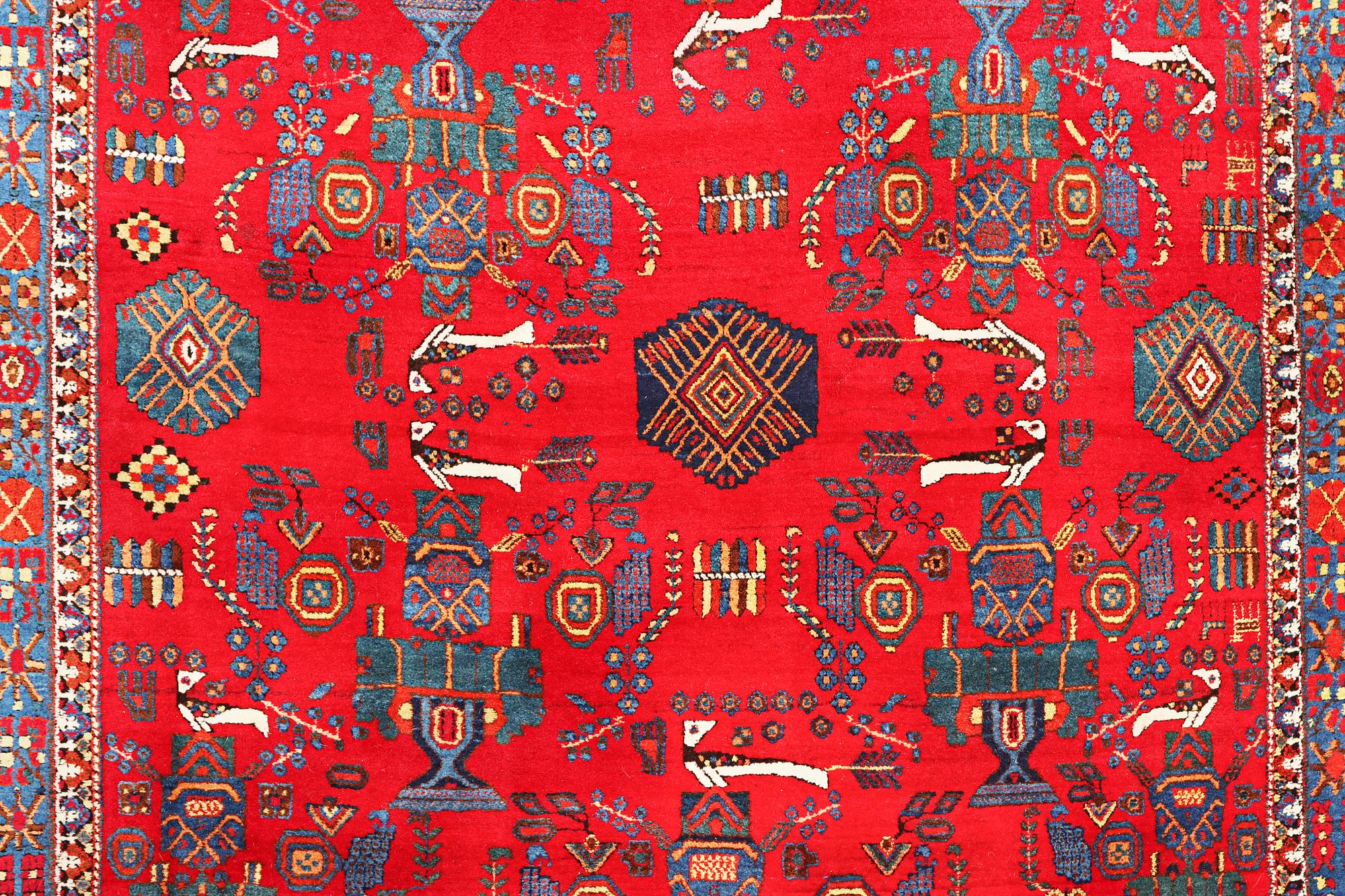 An Afhar rug, c. 237 x 176 cm.