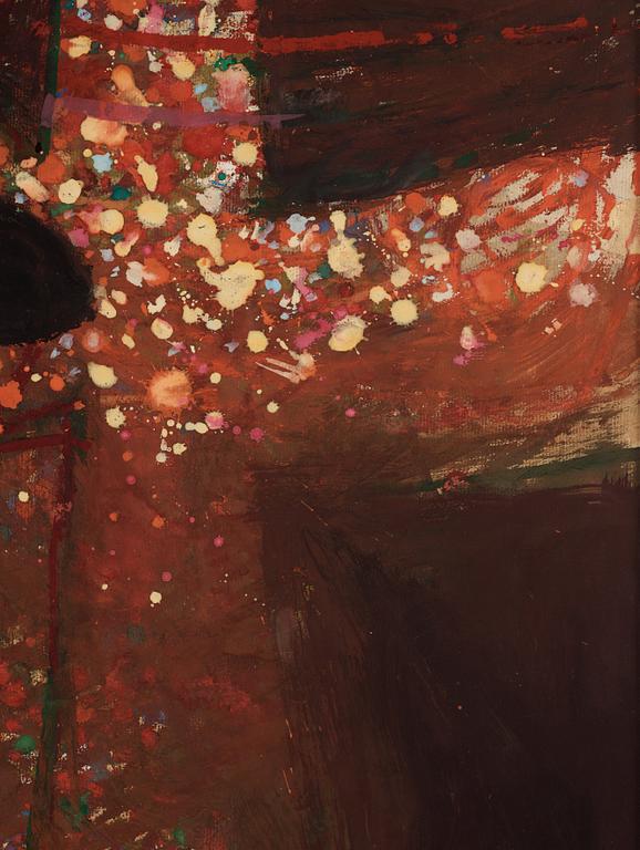 CO Hultén, gouache på papper, signerad och utförd på 1950-talet.