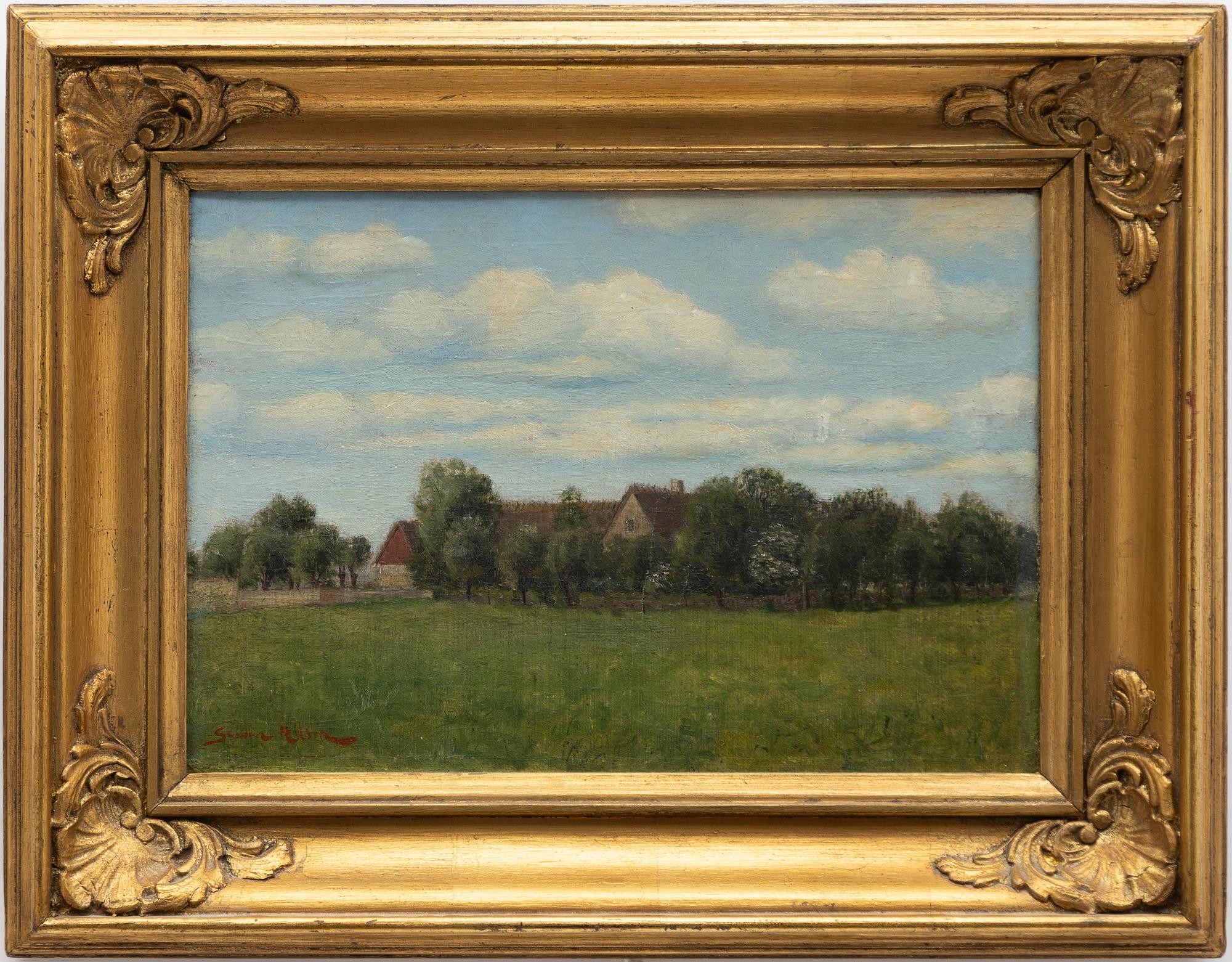 Severin Nilson, Farm Scene, Halland.