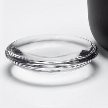 Anne Nilsson, a glass vase with cover, Kosta Boda, Sweden, limited ed 2/30.