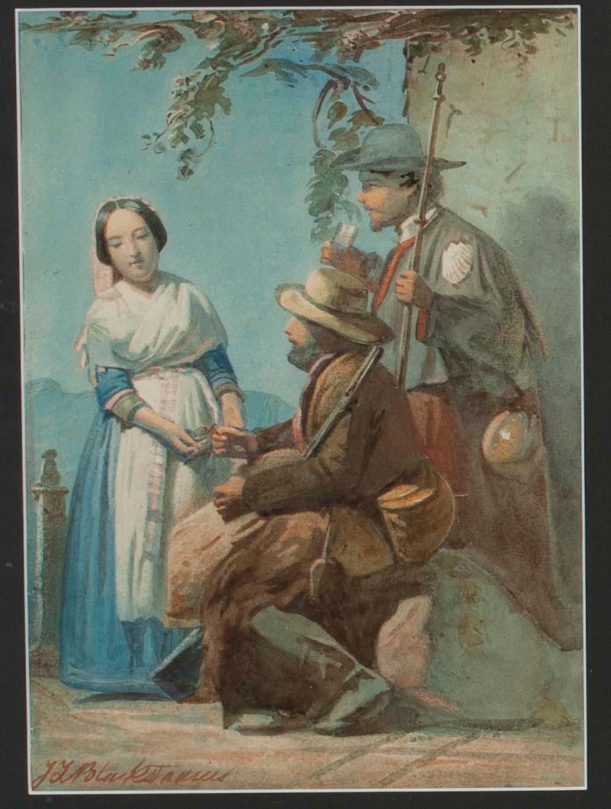 JOHAN ZACHARIAS BLACKSTADIUS, akvarell, sign.