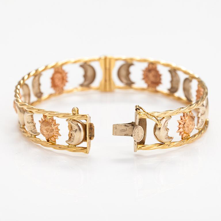 ARMBAND, 18K rött och gult guld. Graziella, Italien.