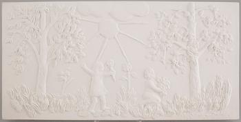 ASTRI BERGMAN-TAUBE, 6 stycken väggreliefer ur serien Änglamark, signerade och numrerade 1600.