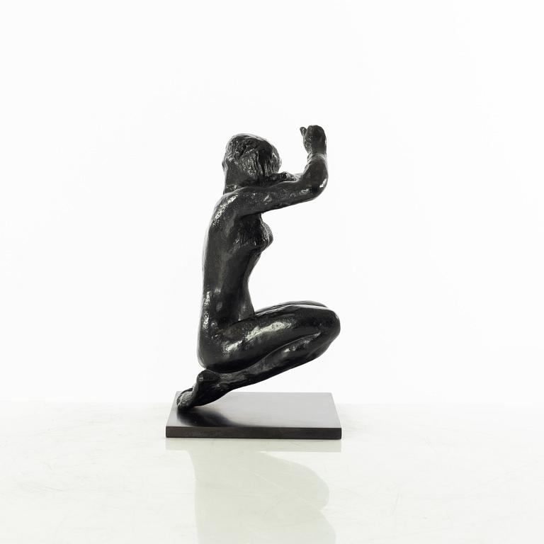 Gudmar Olovson, sculpture. Signed. Numbered. Foundry mark. Bronze, height 18.5 cm, length 10 cm.