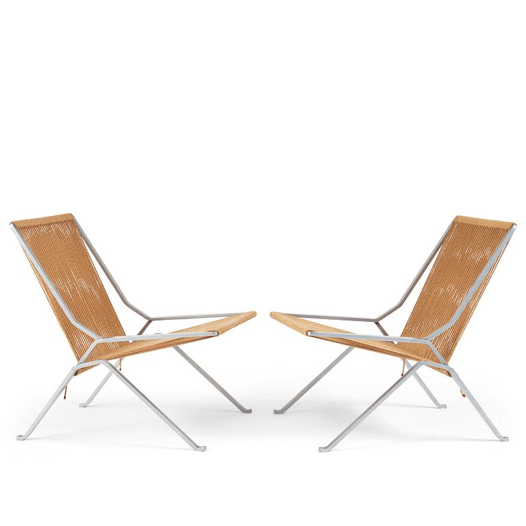 Poul Kjaerholm, fåtöljer ett par, "PK 25", The Element Chair, E Kold Christensen, Danmark ca 1962.