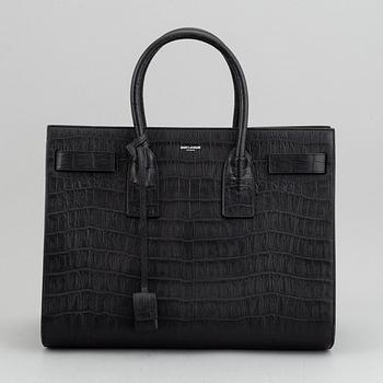 Yves Saint Laurent, a crocodile embossed 'Sac de Jour' leather handbag.