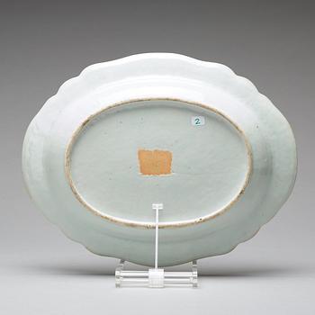 A double peacock tureen stand, Qing dynasty, Qianlong (1736-95).
