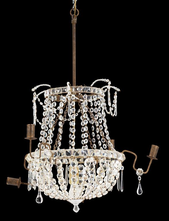 LJUSKRONA, eklektisk stil, 1900-tal. Höjd: 50 cm.