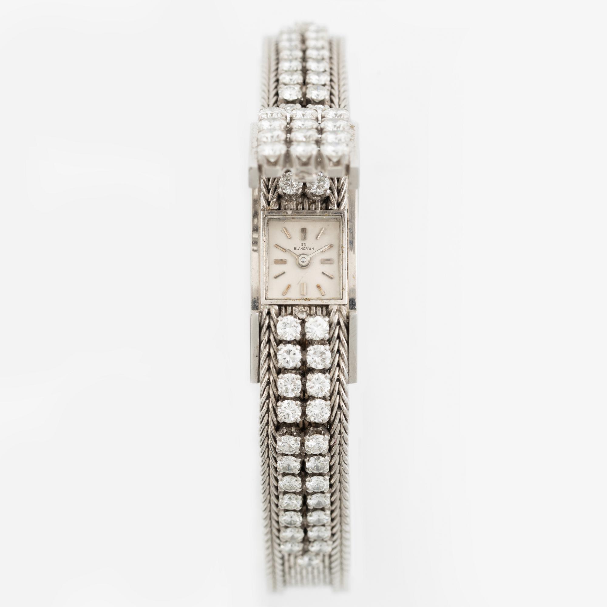 Aftonklocka/smyckeur, Blancpain,  18K vitguld med briljantslipade diamanter.
