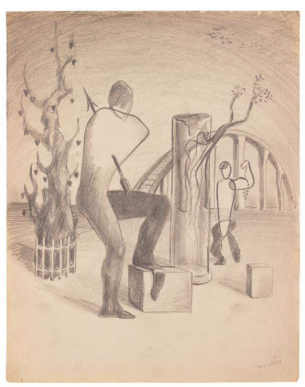 CO Hultén, "Från Croquisblock 1938, nr 10".