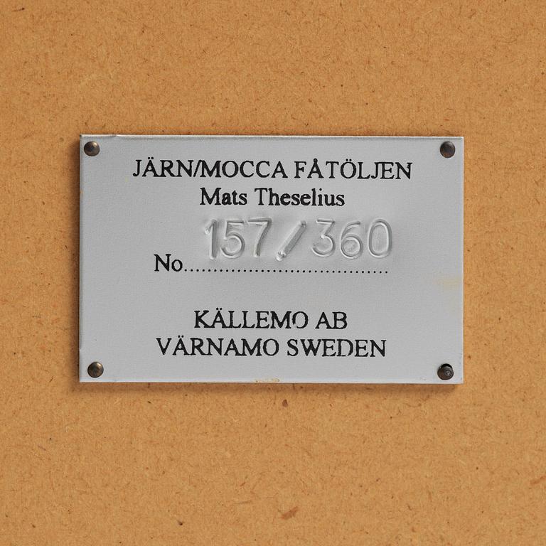 Mats Theselius, a "Järn/Moccafåtöljen" armchair, ed. 157/360, Källemo, Värnamo, post 1994.