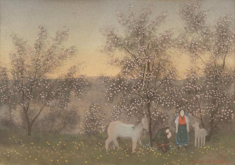 Oskar Bergman, Flowering Cherry Trees.