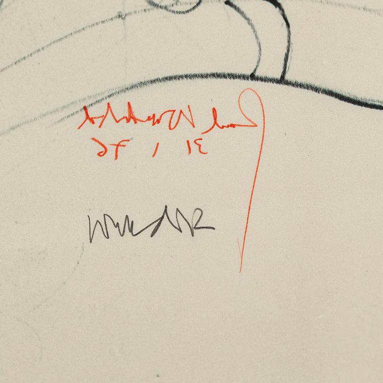 PAUL WUNDERLICH, lithograph in colours, signed and numbered 52/90.