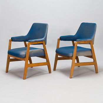 Two armchairs probably by Lasse Ollinkari for Aarne Ervi Architect's office manufacturer Haimi 1952.