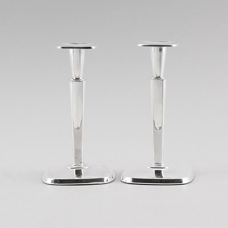 LJUSSTAKAR, 1 par, silver, Göthlin, Tesi, 1959.