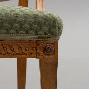 An early 19th century late gustavian armchair.