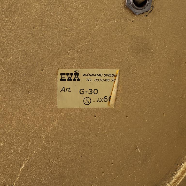 A brass floor lamp from EWÅ, second part of the 20th Century.