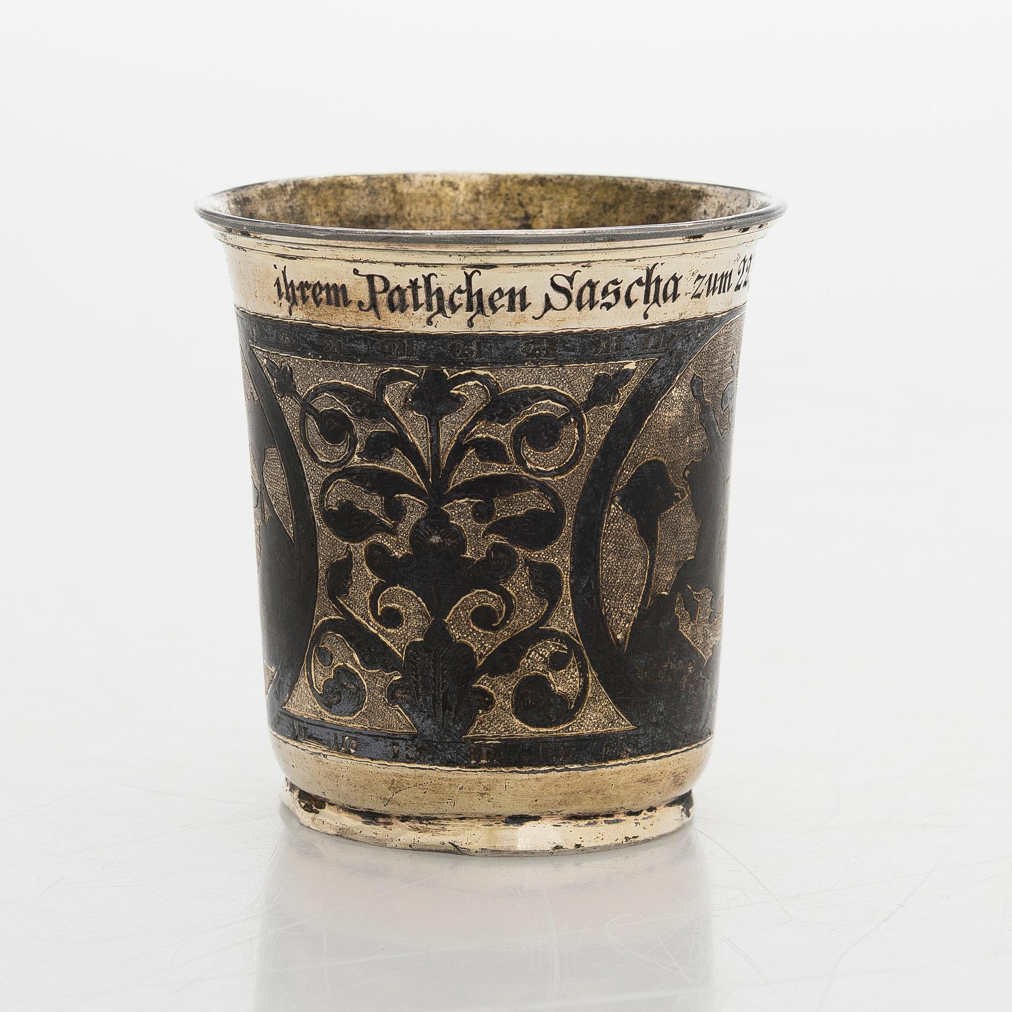 Pikari, kullattua hopeaa, niello, Moskova 1839.