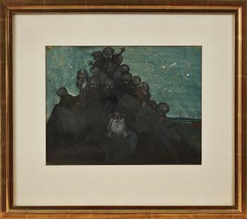 IVAR AROSENIUS, gouache, osign.