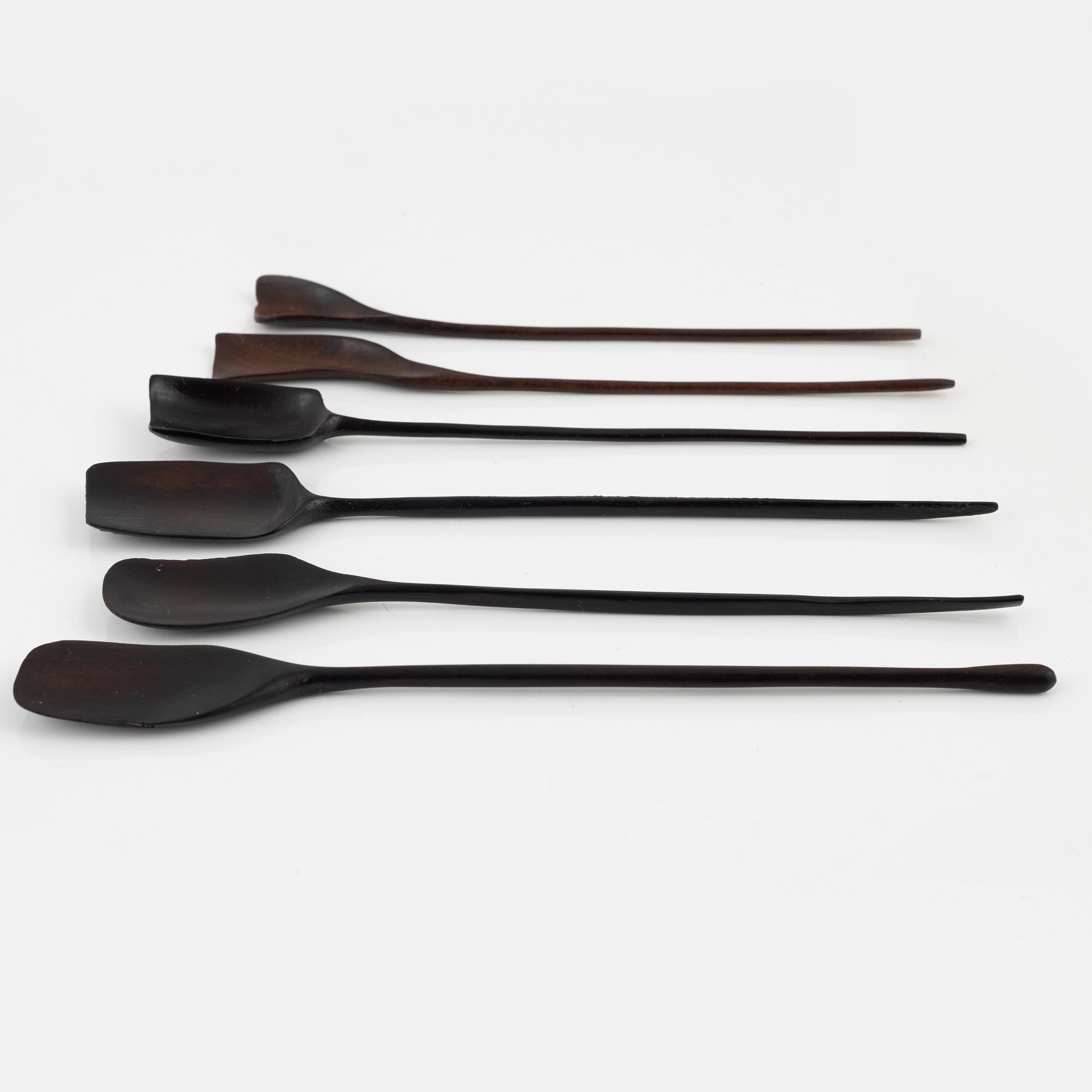 Magnus Ek, a set of six wood spoons for Oaxen Krog.