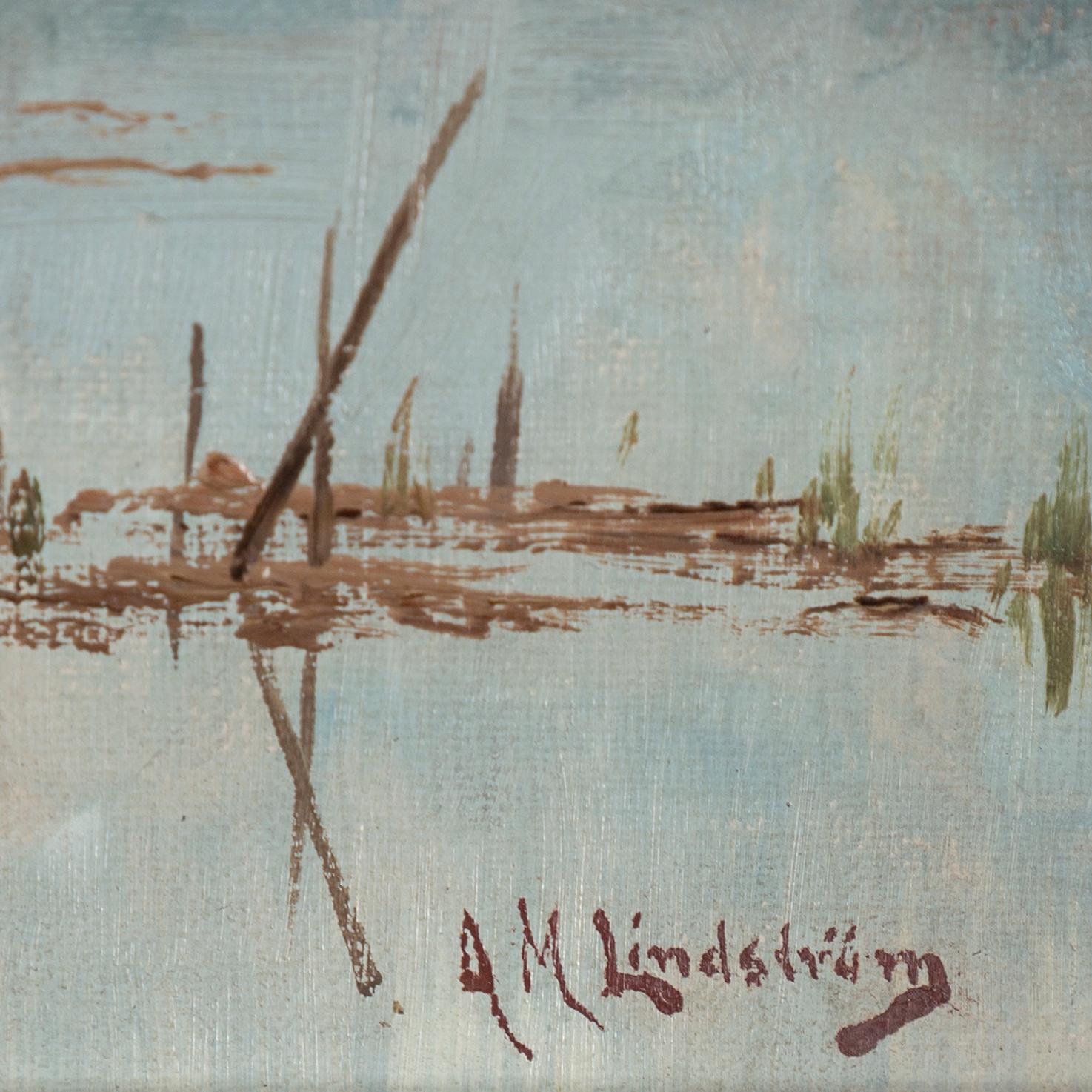 ARVID MAURITZ LINDSTRÖM, oil on canvas, signed AM Lindström.