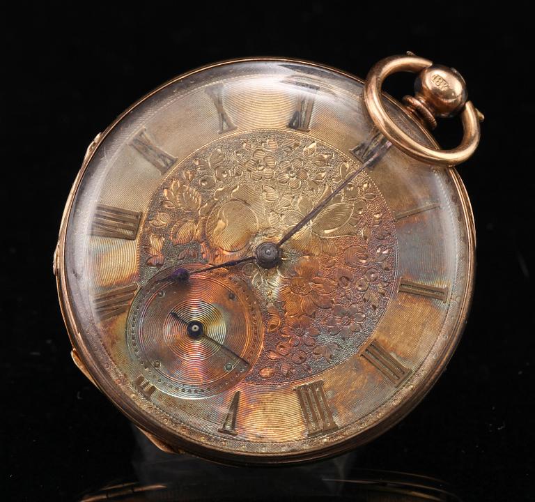 FICKUR, Heuer, 18k guld, 1900-talets första hälft.