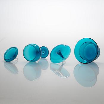 Nanny Still, lasiston osia, 12 kpl, "Harlekiini", Riihimäen Lasi Oy.