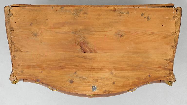A Swedish rococo parquetry commode attributed to C. Tietze (master in Stockholm 1764-91).