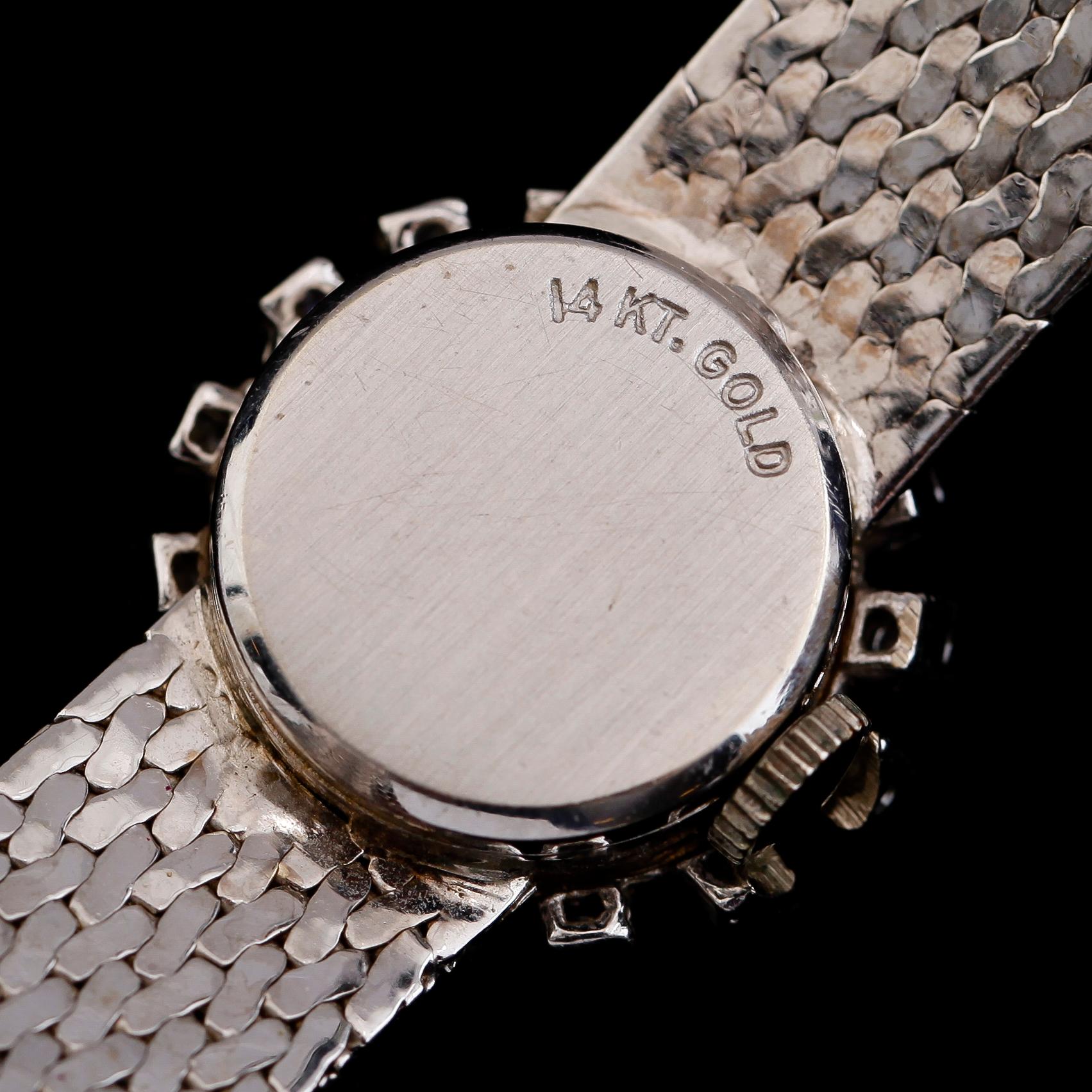 ARMBANDSUR, 14 k vitguld, briljantslipade diamanter. Vikt ca 30,2 g.