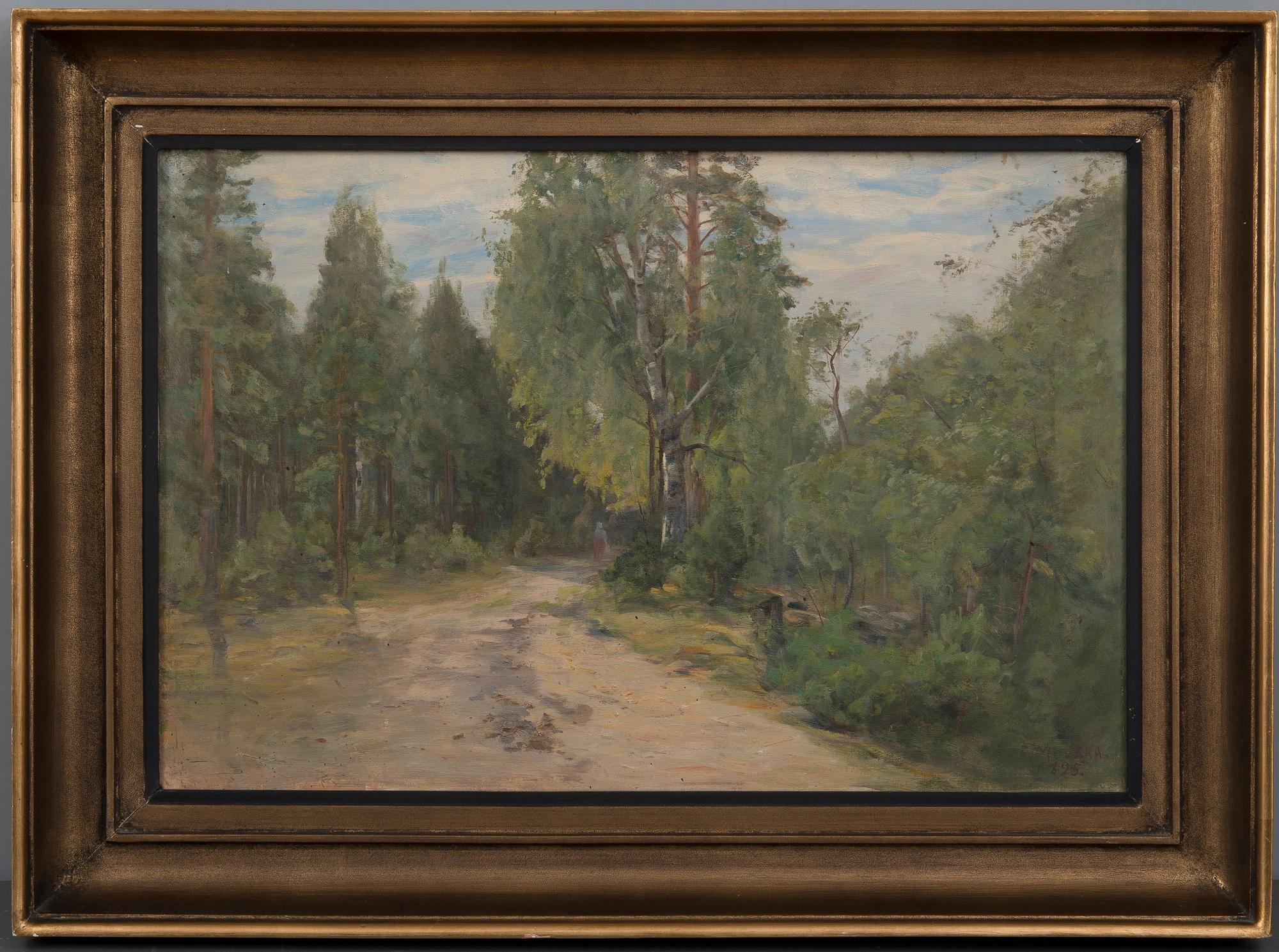 Elias Muukka, LADY ON A FOREST PATH.
