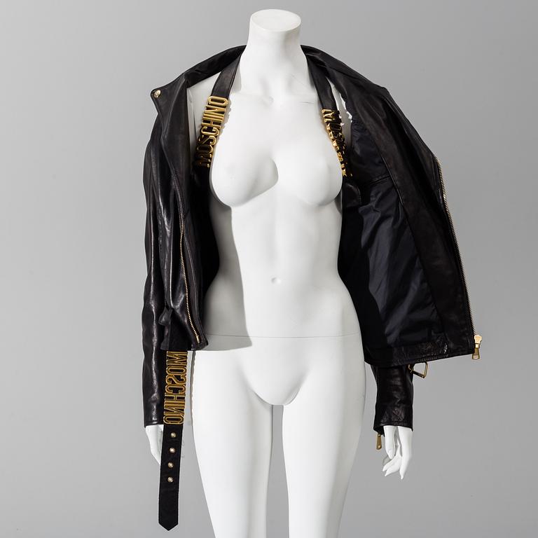 MOSCHINO, skinnjacka, italiensk storlek 48.