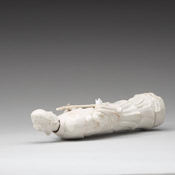 FIGURIN, blanc de chine. Qingdynastin, Kangxi ca 1690.