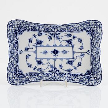 A full-lace 'Musselmalet' porcelain serving dish, Royal Copenhagen, Denmark 1969-1973.