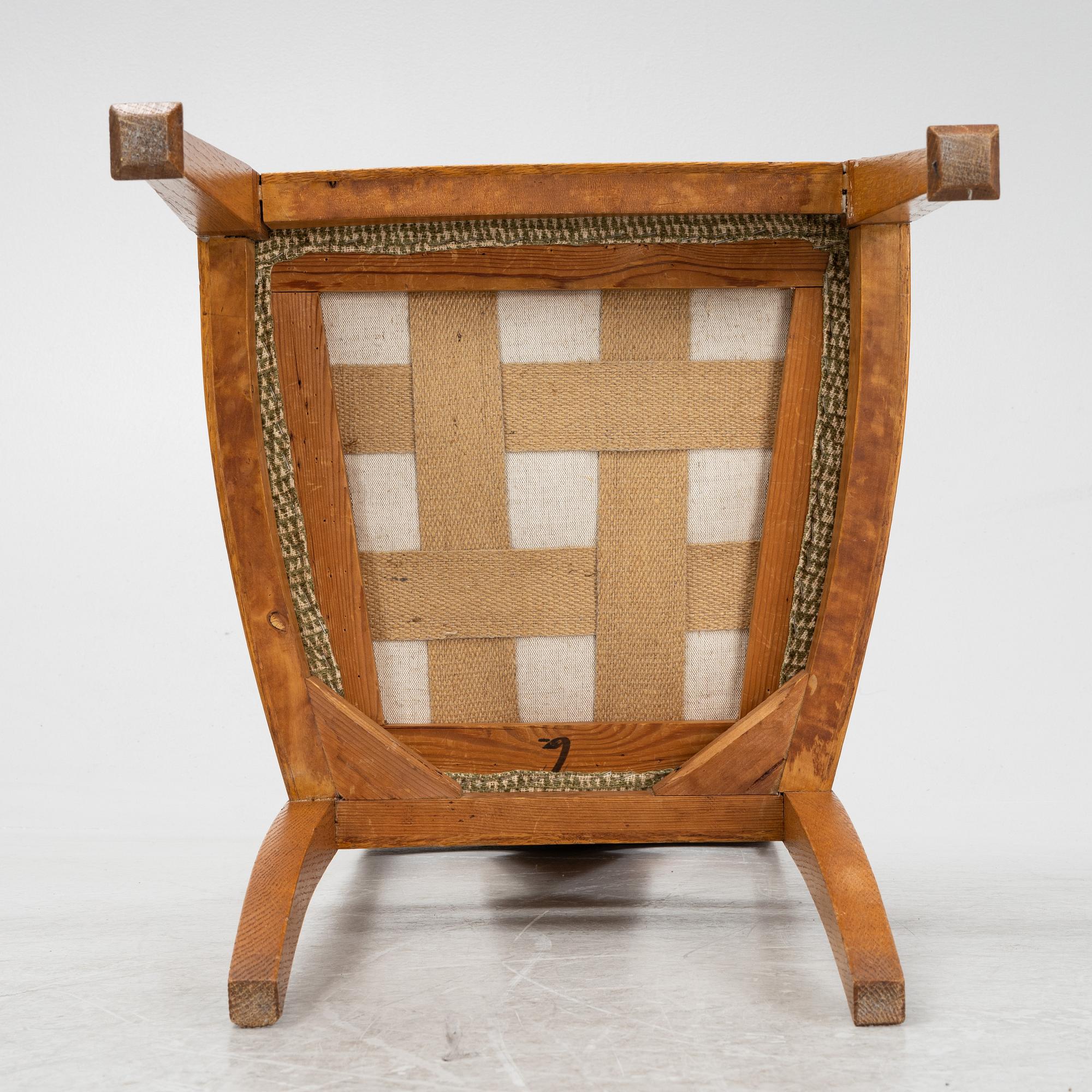 Stolar, 6 st, jugend, omkring år 1900.