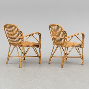 FÅTÖLJER, ett par, 1900-talets mitt.