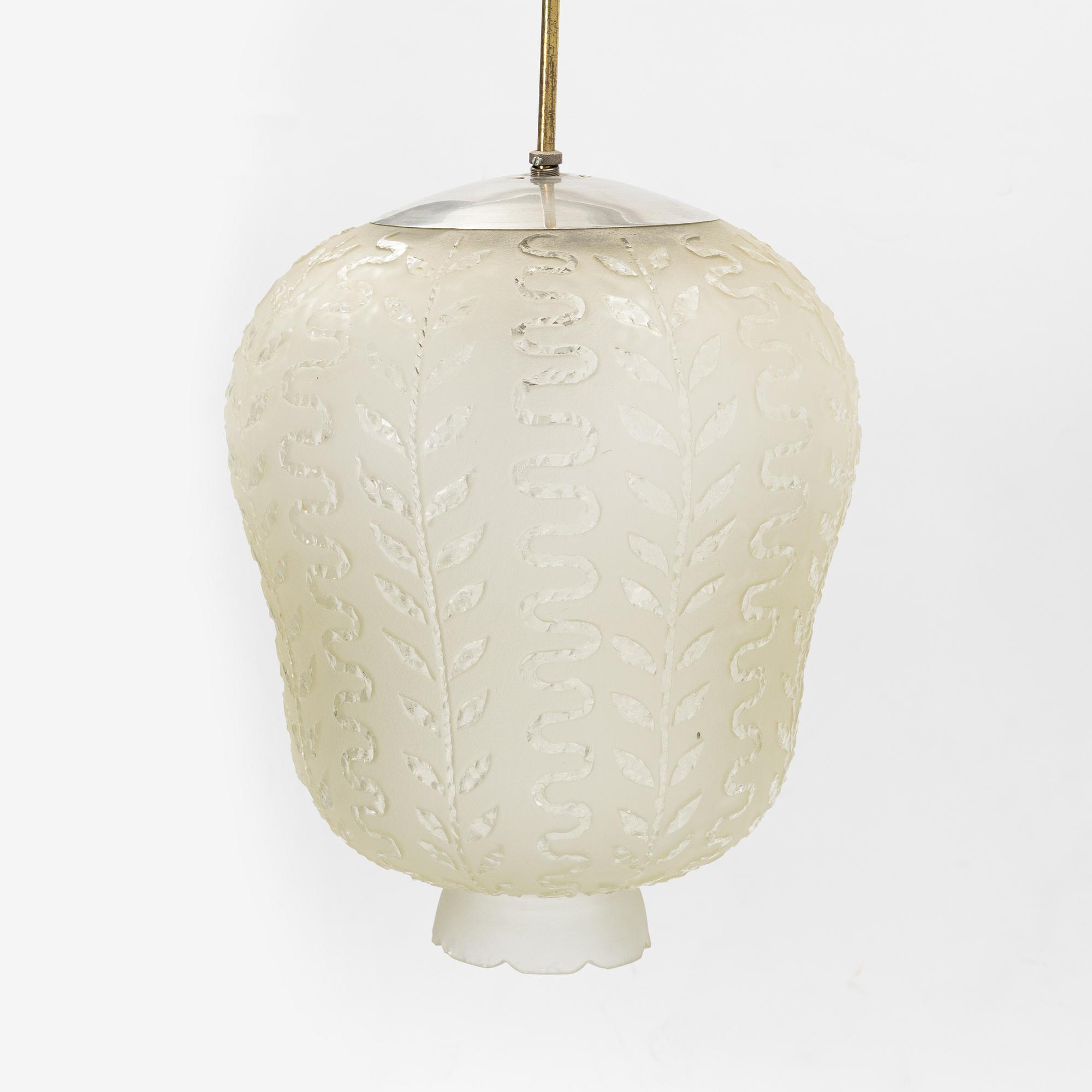 A pair of Swedish Modern ceiling lamps, 1940's.