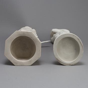 TWO PARIAN FIGURES, Gustafsberg 1900 and 1914.