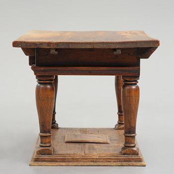 A Swedish baroque pine table, circa 1700.