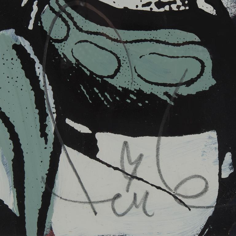 FAILE, mixed media, akryl, silk screen, signerad, märkt 1986, daterad 23:e augusti 2007.