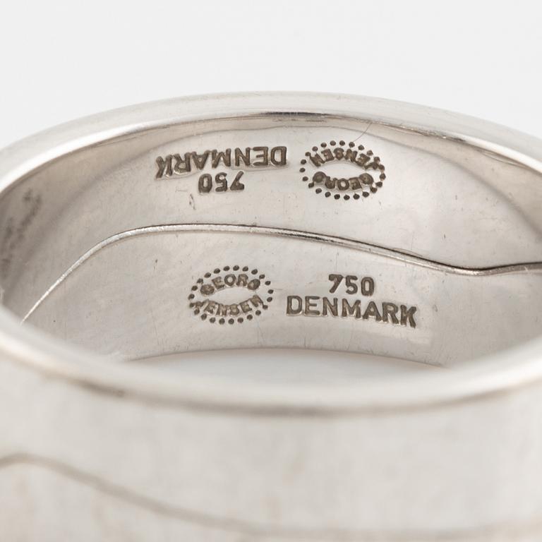 18K white gold "Fusion" two rings, Nina Koppel.