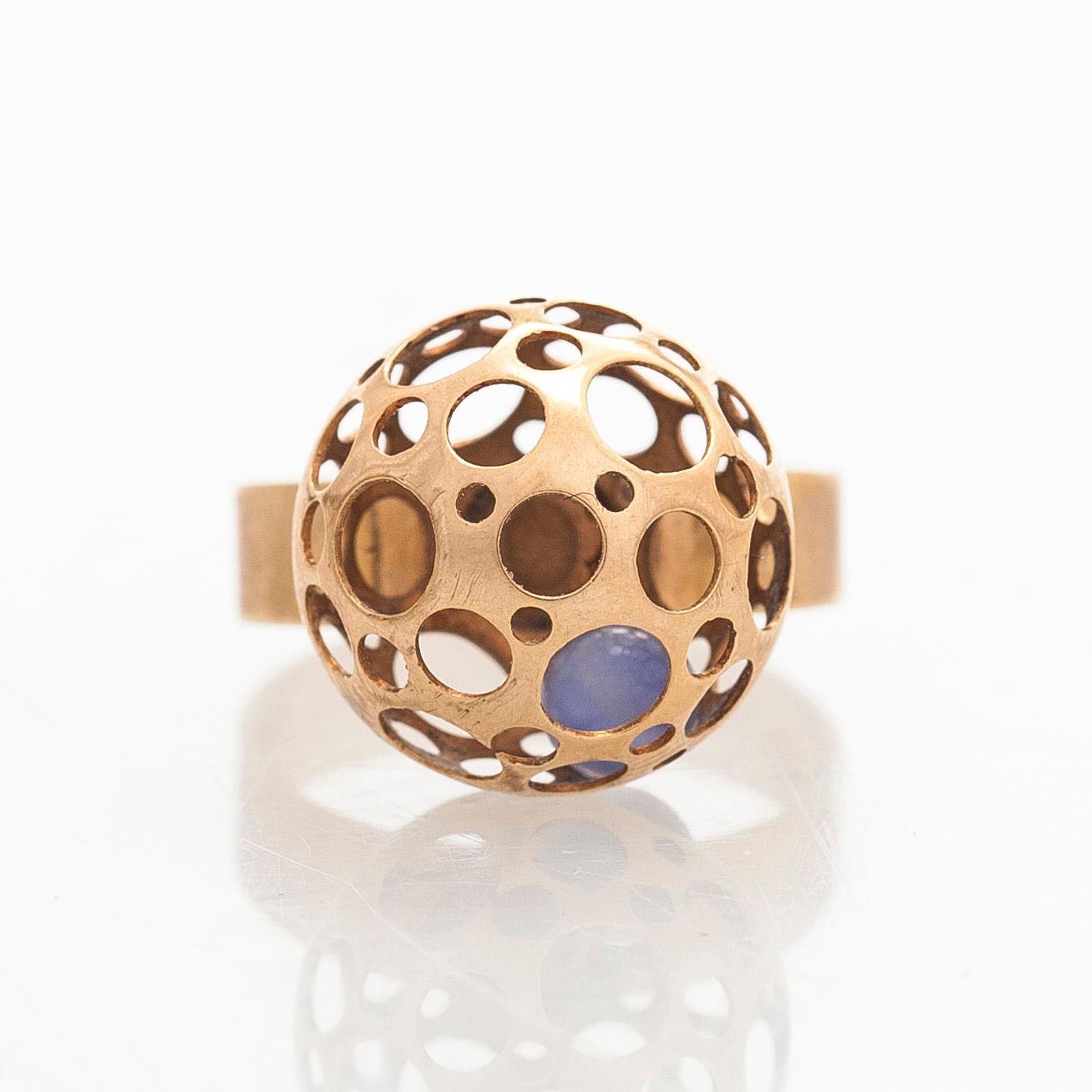 Liisa Vitali,  a 14K gold 'Leppäkerttu' (Ladybird) ring, Westerback, Helsinki 1973.
