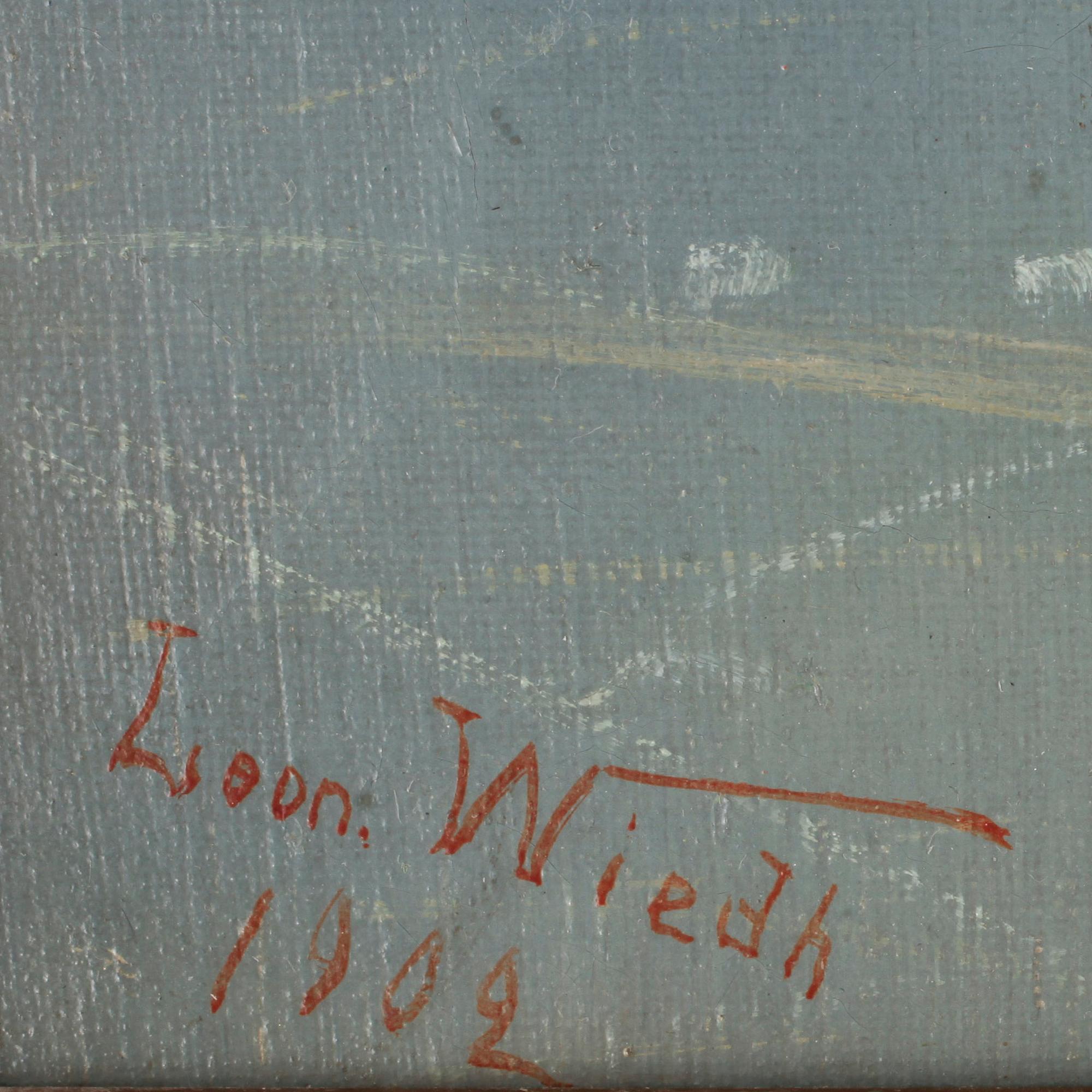 LEONARD WIEDH, olja på duk. Sign o dat 1902.