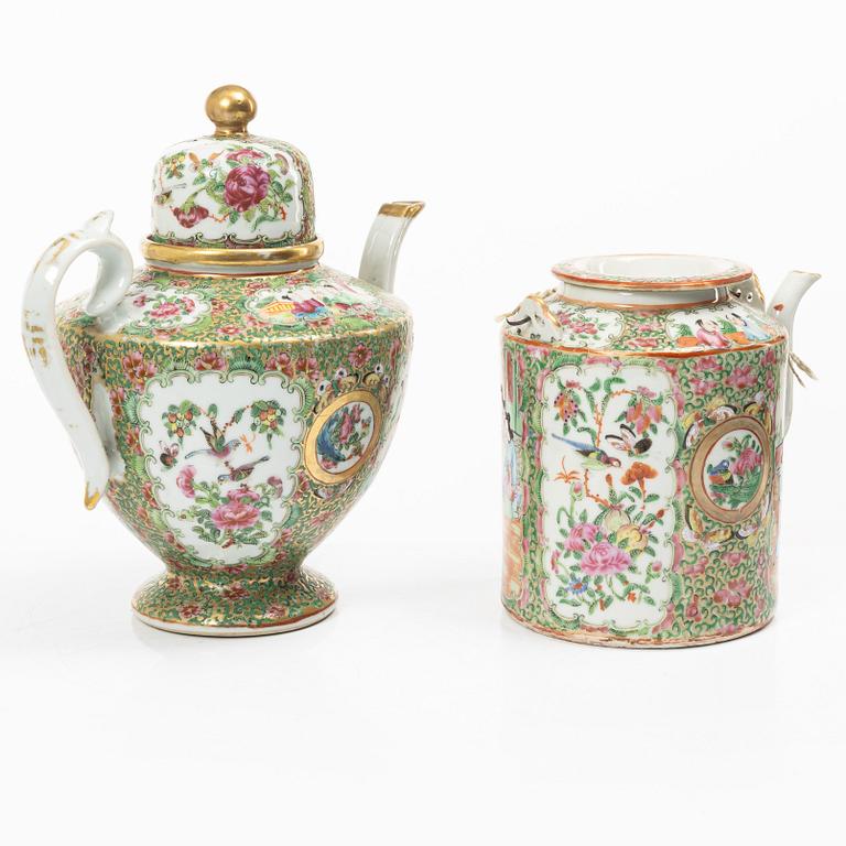 Parti porslin, 10 delar, Kanton, Kina, 1800-tal.