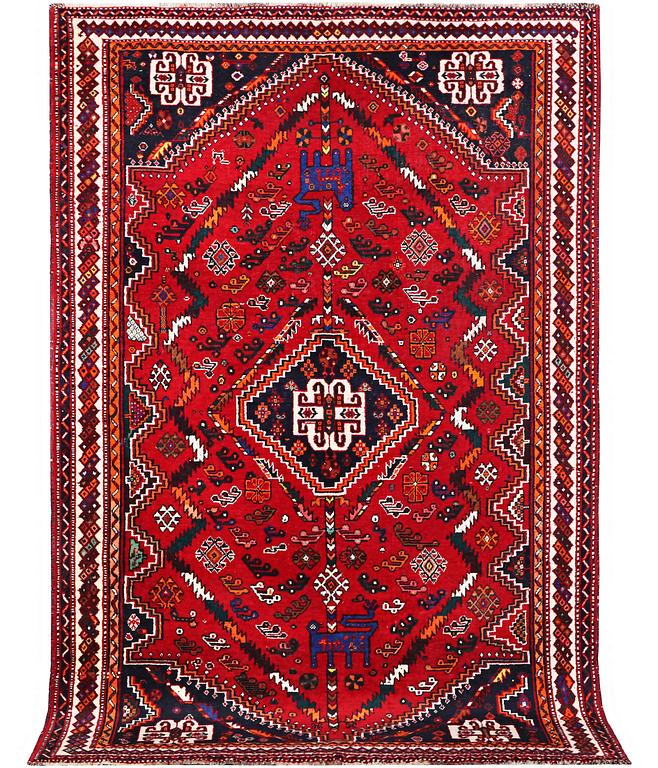 A Qashqai carpet, c. 252 x 162 cm.