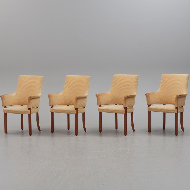 Four 1980s easy chairs, Gärsnäs.