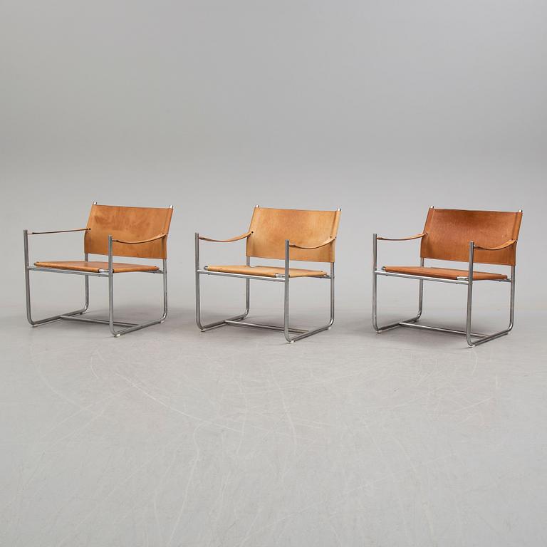 KARIN MOBRING, karmstolar, tre st, "Amiral", IKEA, 1970-tal.