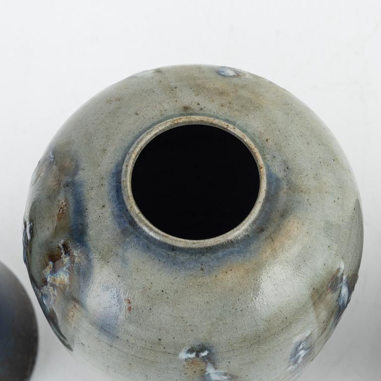 Carl-Harry Stålhane, a set of three stoneware vases, Rörstrand and Designhuset, Sweden.
