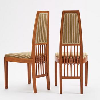 Otto Schulz, a pair of chairs, master carpenter Carl Thorsson, Gothenburg 1912.