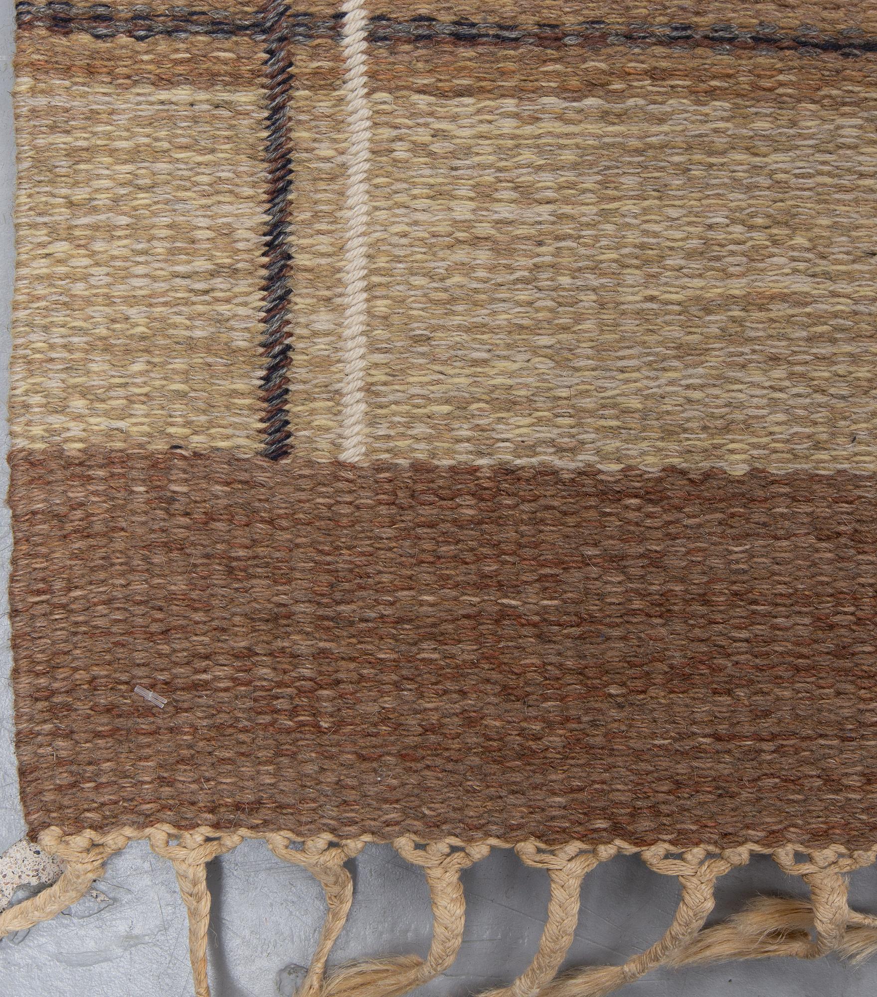 ULLA PARKDAL, A CARPET, flat weave, ca 301,5-302,5 x 201-202 cm, signerad UP.